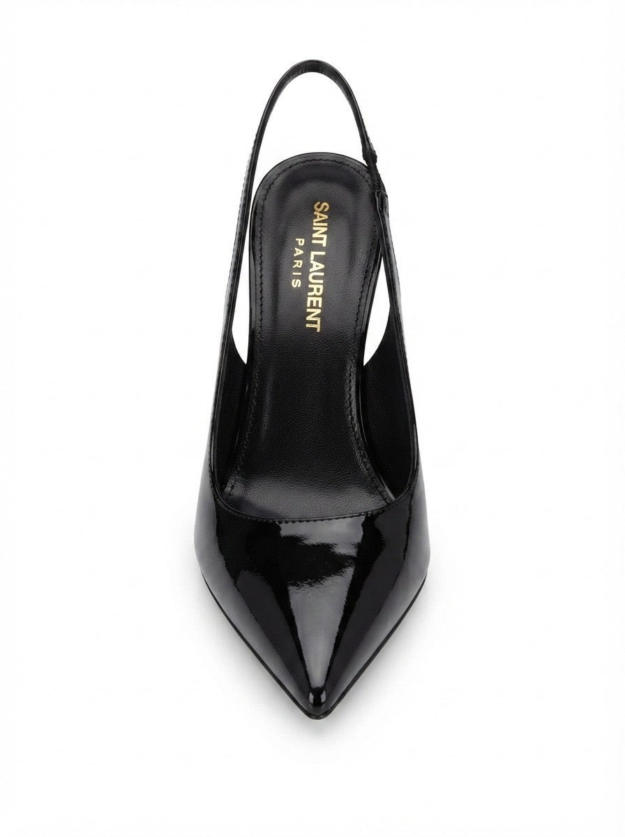 Saint Laurent Opyum 110 Patent Leather Slingback Pumps (Inspired)