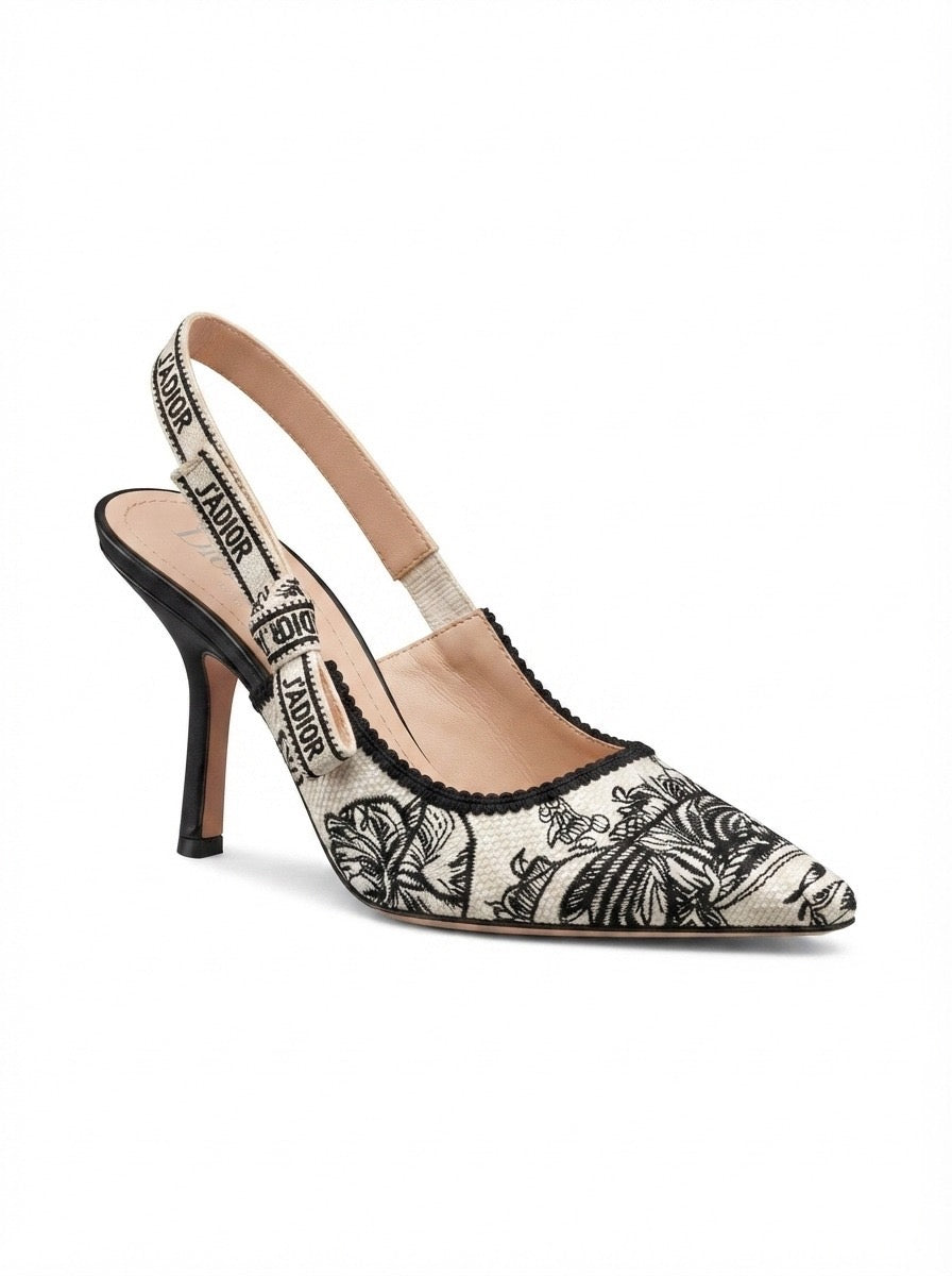 Dior J’Adior Toile de Jouy Slingback Pumps