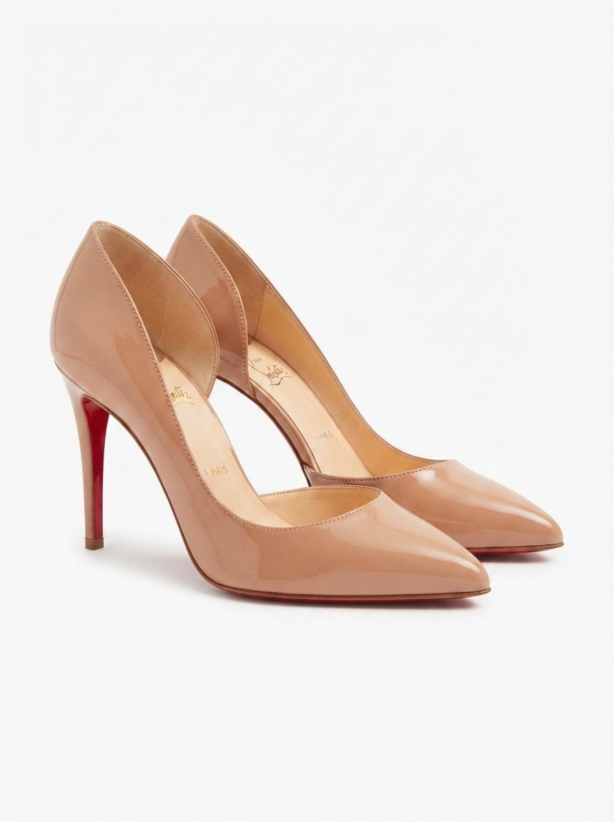Christian Louboutin So Kate 120 Nude Patent-Leather Pumps