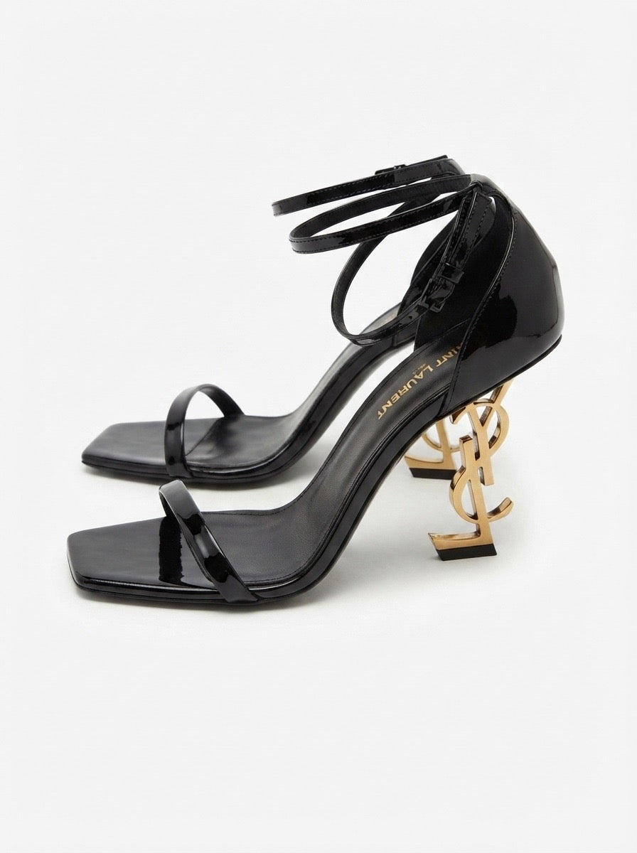 Saint Laurent __ Opyum Sandals in Patent Leather