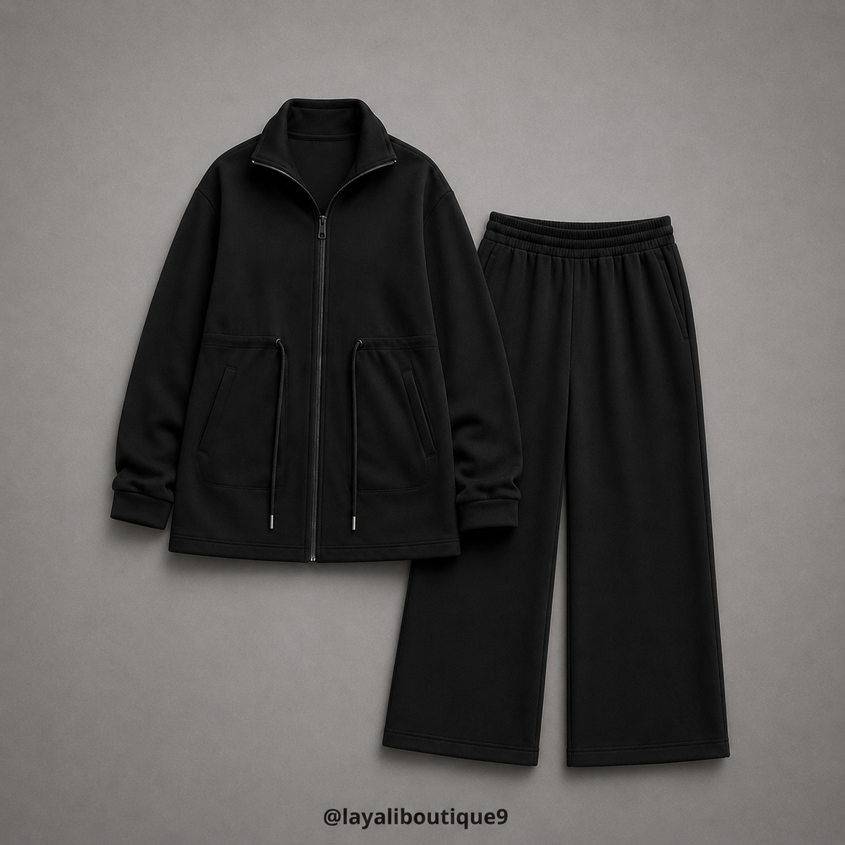 Zip-Front Relaxed Two-Piece Set