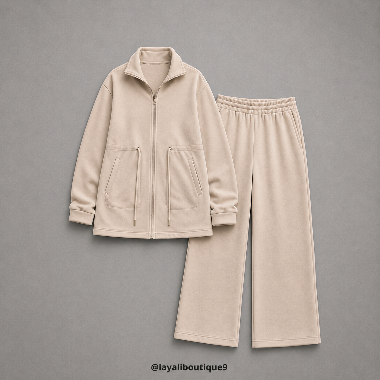 Zip-Front Relaxed Two-Piece Set