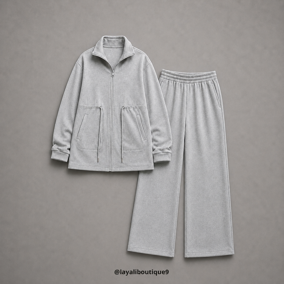 Zip-Front Relaxed Two-Piece Set