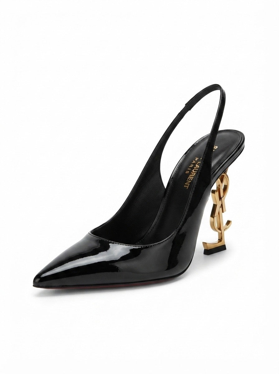 Saint Laurent Opyum 110 Patent Leather Slingback Pumps (Inspired)