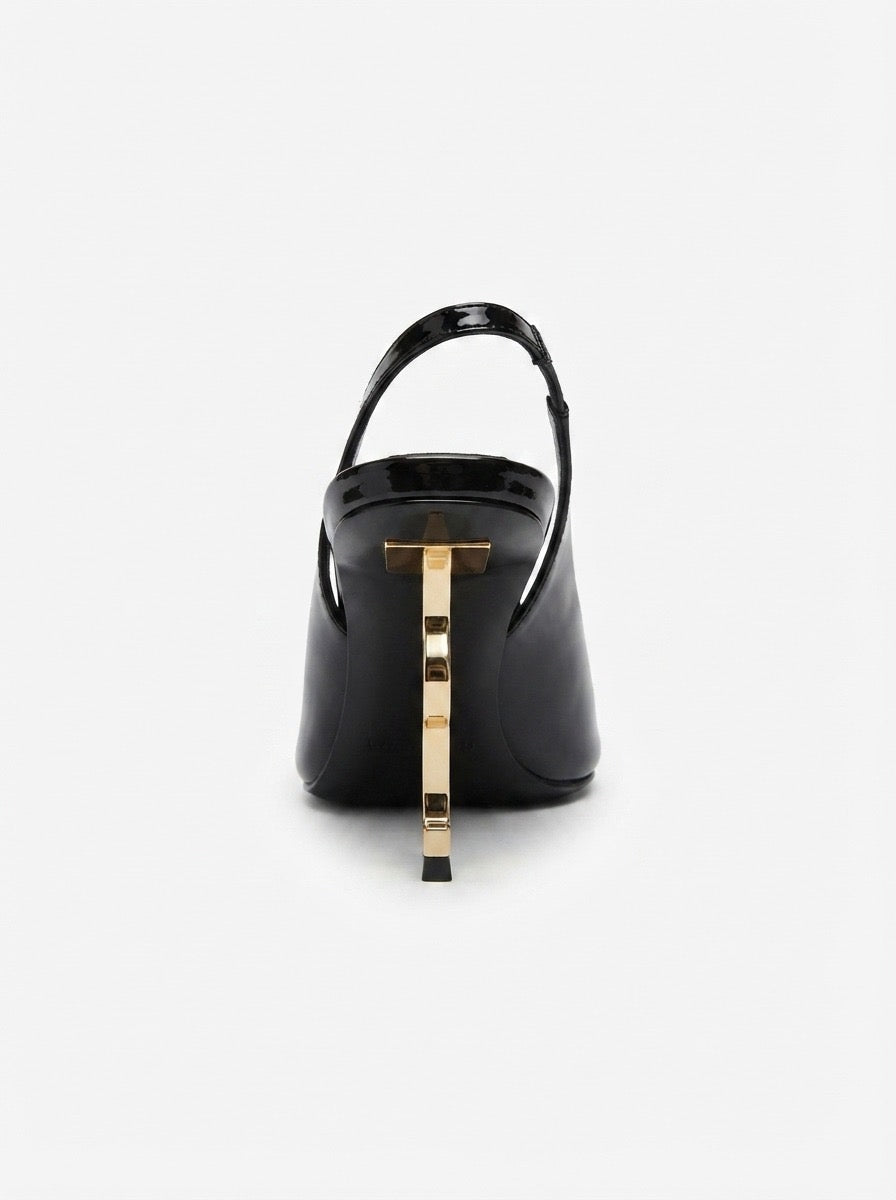 Saint Laurent Opyum 110 Patent Leather Slingback Pumps (Inspired)