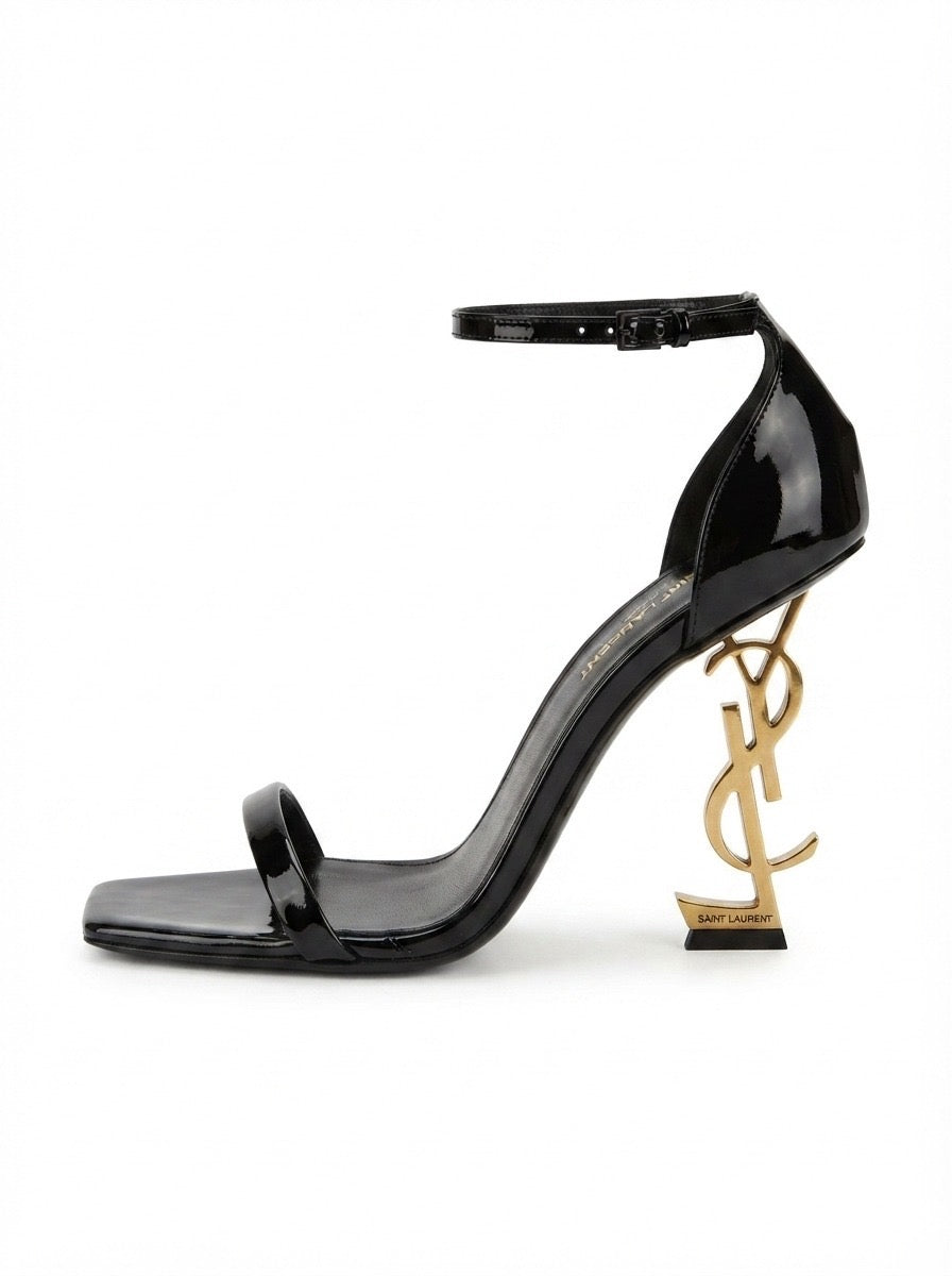 Saint Laurent __ Opyum Sandals in Patent Leather